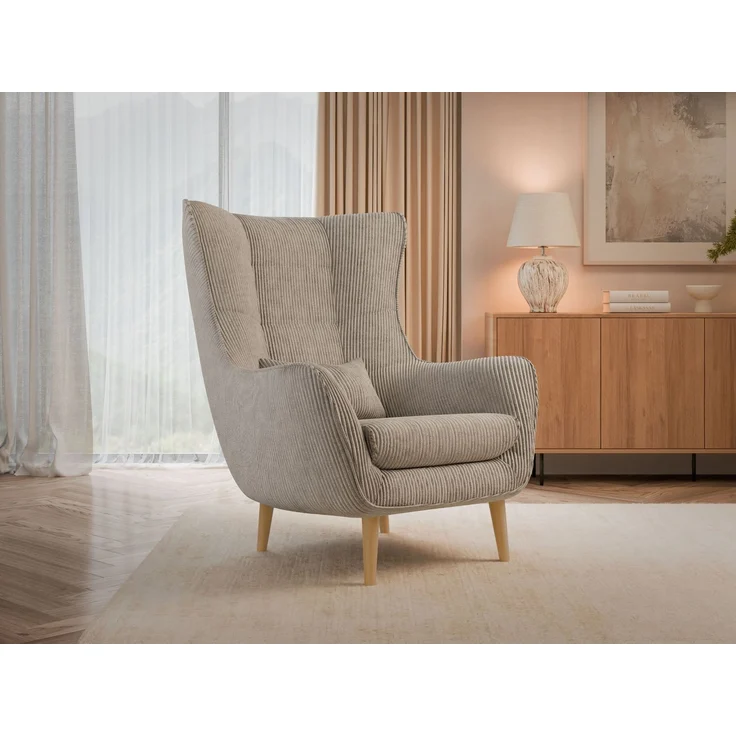 Sessel Lucio Cord (Farbe: Poso 02, ohne Fußbank) – Bild 2