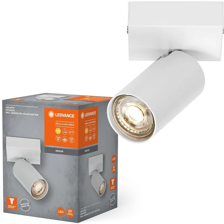 LEDVANCE LED-Spot Octagon GU10 Weiß 1x3,4W 927 DIM – Bild 1