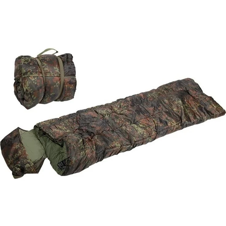 Mil-Tec Schlafsack Militär Schlafsack Pilot mit Packsack, Gefüttert – Bild 2
