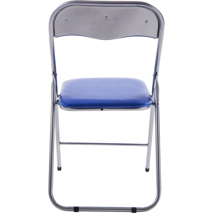 CLP 4er Set Klappstuhl Felix Klappbarer mit Kunstleder PVC Sitz Gepolstert - Farbe:blau/silber – Bild 7