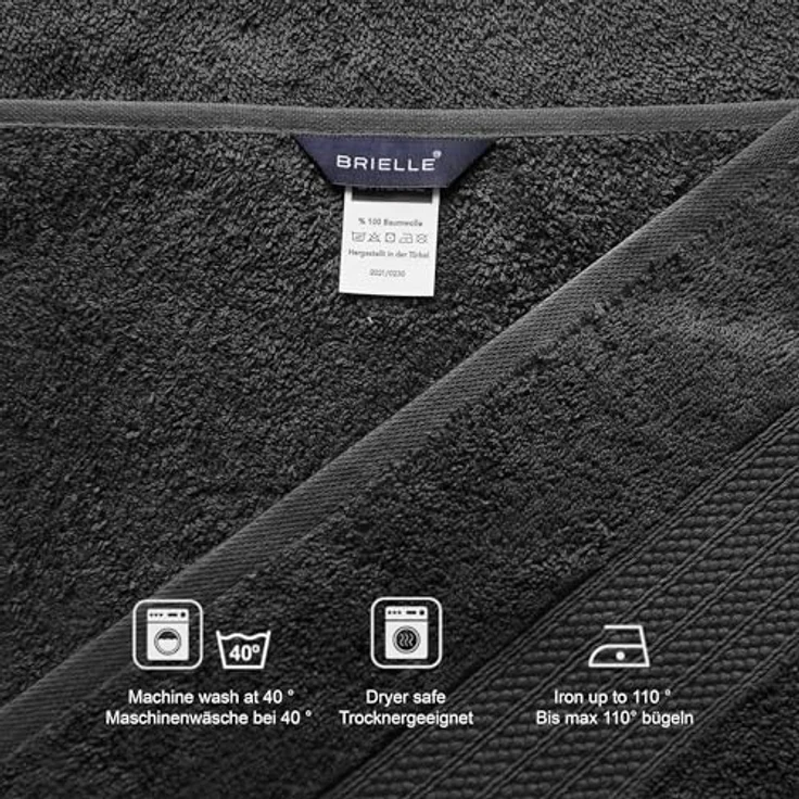 Brielle Handtücher Handtuch-Set aus 100% Baumwolle - 4 Handtücher 50x100 cm, (4-St), 100% Baumwolle – Bild 5