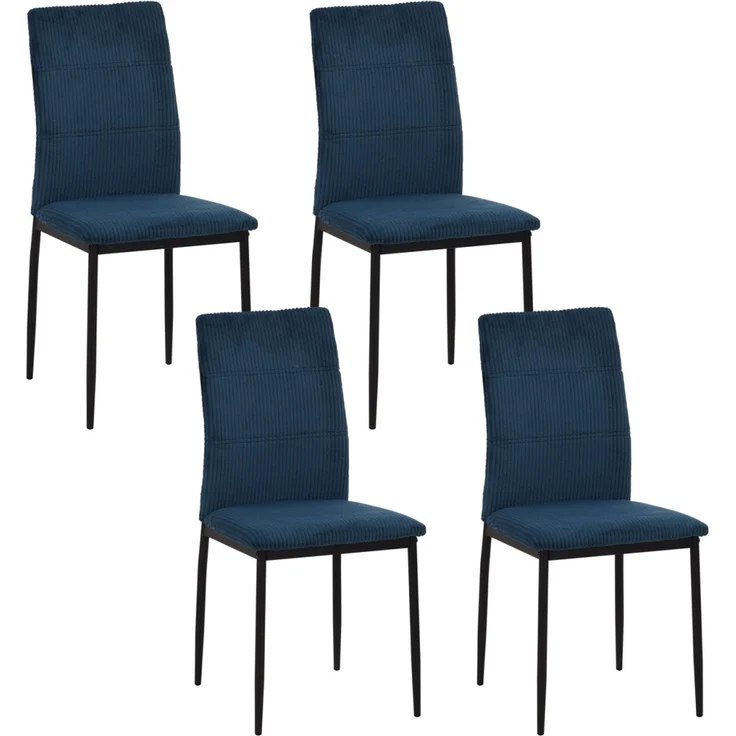 Stuhl Finn blau cord