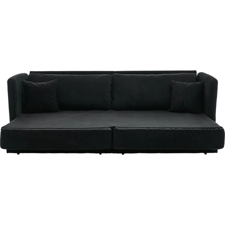ZUBALIYA Schlafsofa 69.00x23.00 cm, mit Cordbezug, für Wohnzimmer und Apartments, mit stabilem Untergestell, Beige – Bild 18