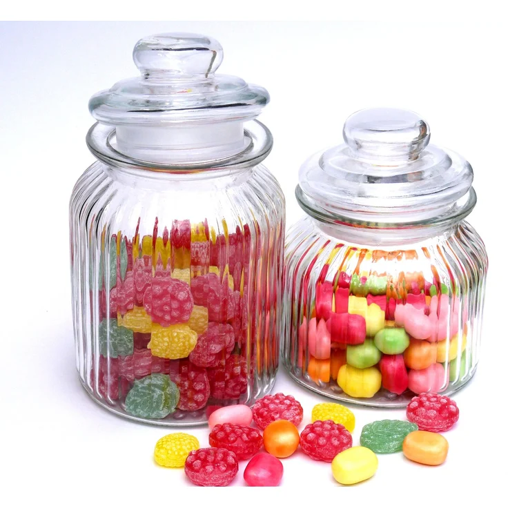 BigDean Vorratsglas 3x Bonbonglas 1,3 Liter Nostalgie Glas Behälter Vorratsdose 22x11cm – Bild 4