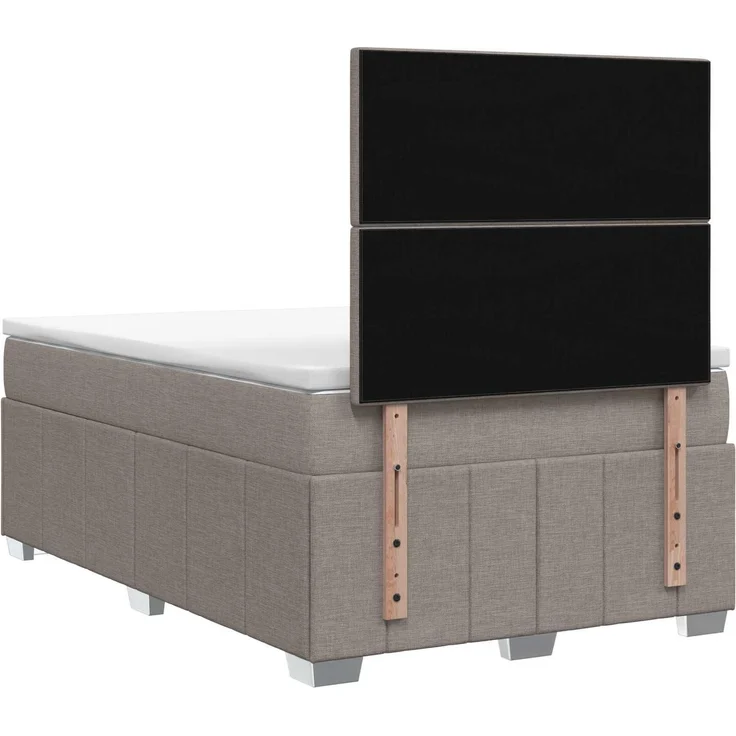 vidaXL Boxspringbett mit Matratze Taupe 120 x 190 cm Stoff 3454096 – Bild 8