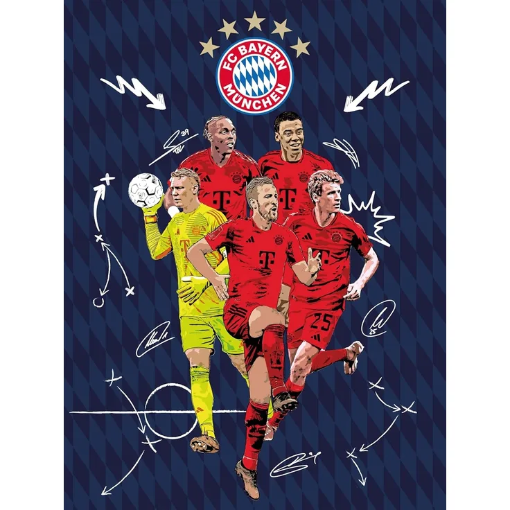 Decke FC Bayern München FCB Rekordmeister 150x200