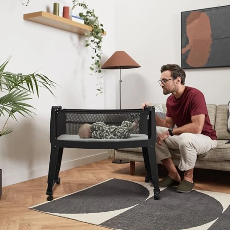 SnuzPod Studio Co-sleeper - Brooklyn Graphite Grau – Bild 7