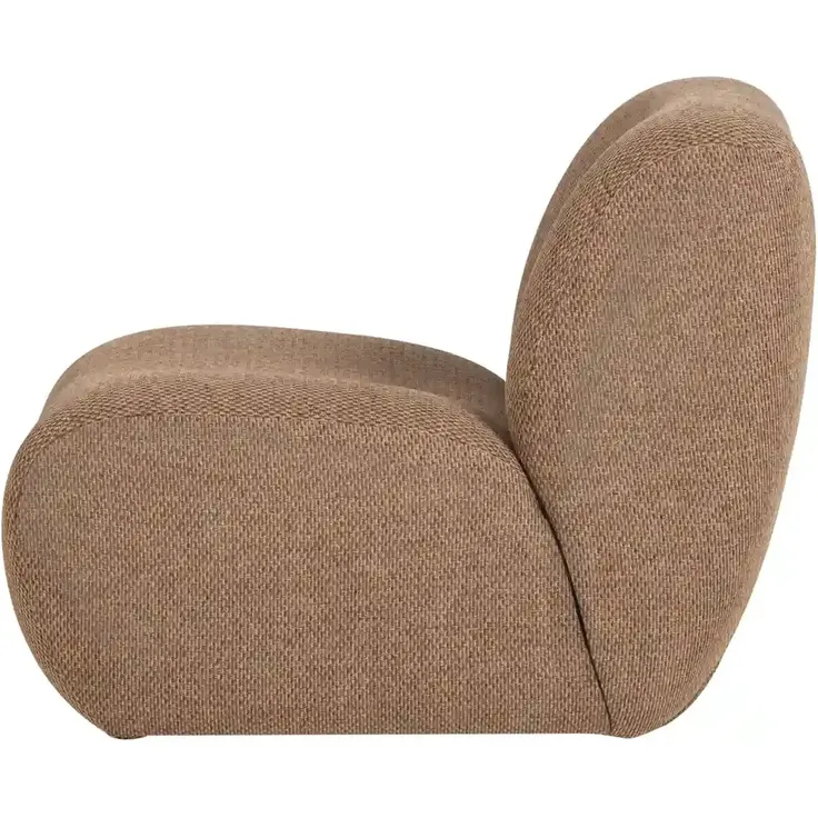 Sessel Nomu - Chenille-Stoff Hellbraun – Bild 4