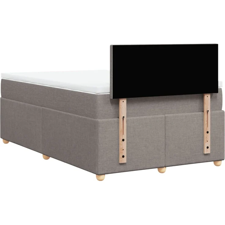 vidaXL Boxspringbett mit Matratze Taupe 120x190 cm Stoff 3288916 – Bild 8