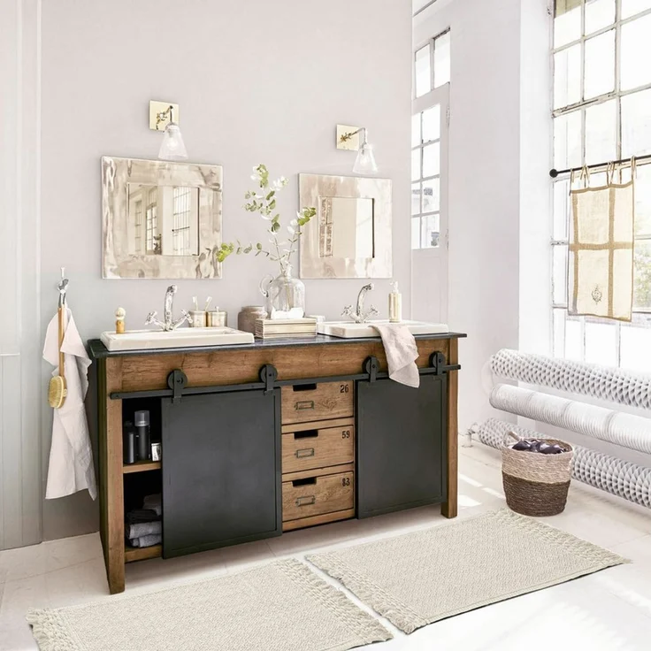 Mirabeau Badematte Badematte 2er Set Faelwyn creme, Höhe 400 mm, 100% Baumwolle, stilvolles Interieur, Reine Baumwolle, Weiches Webmuster – Bild 4