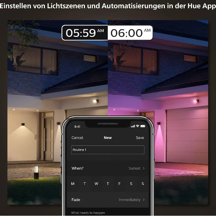 Philips Hue White & Color Ambiance Resonate Wandleuchte einstrahlig, schwarz – Bild 10