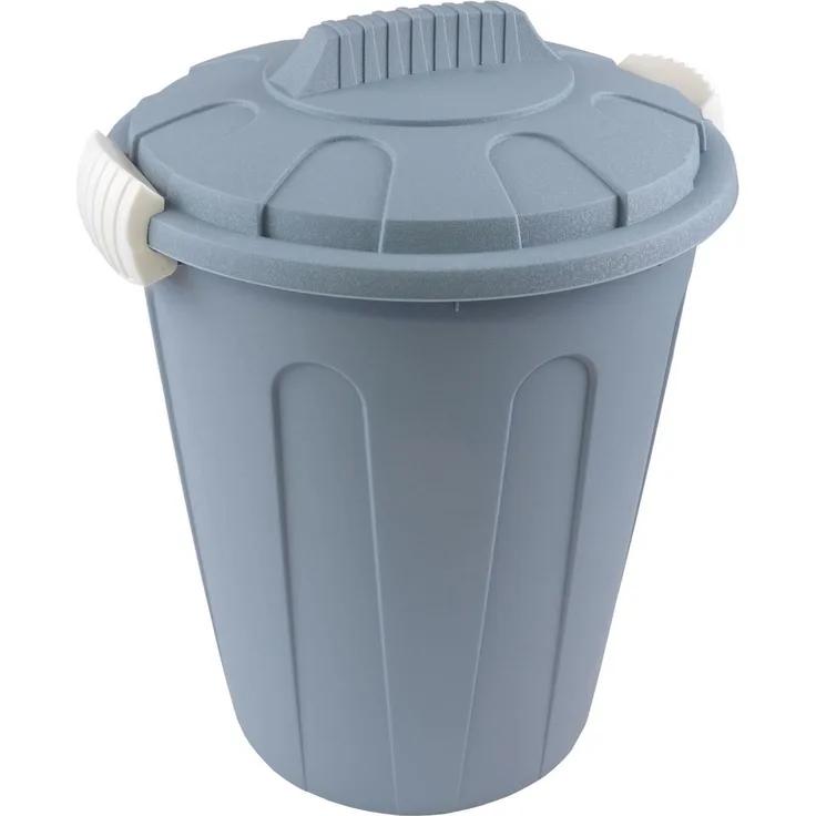 Abfalleimer 40L aus robustem Kunststoff - praktischer Mülleimer mit abnehmbarem Deckel - vielseitiger Müllbehälter für Haushalt, Garten & Werkstatt - hygienisch & pflegeleicht Ø39x59 cm