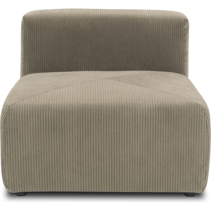 DOMO. collection Polsterhocker 800011, 1FEL, Rechteckig, individuell kombinierbar, modularer Cord Fußhocker, Polstergarnitur, 85 x 108 x 69 (BxTxH), schlamm – Bild 1