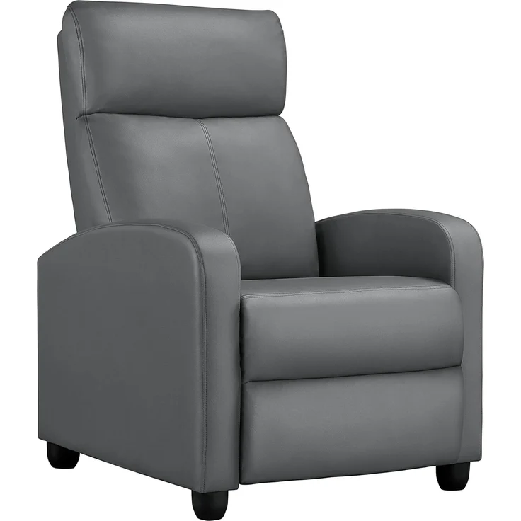 Yaheetech Relaxsessel Fernsehsessel Ruhesessel mit Liege-Funktion und Verstellbarer Beinablage Recliner Einzelsofa Kunstleder – Bild 1