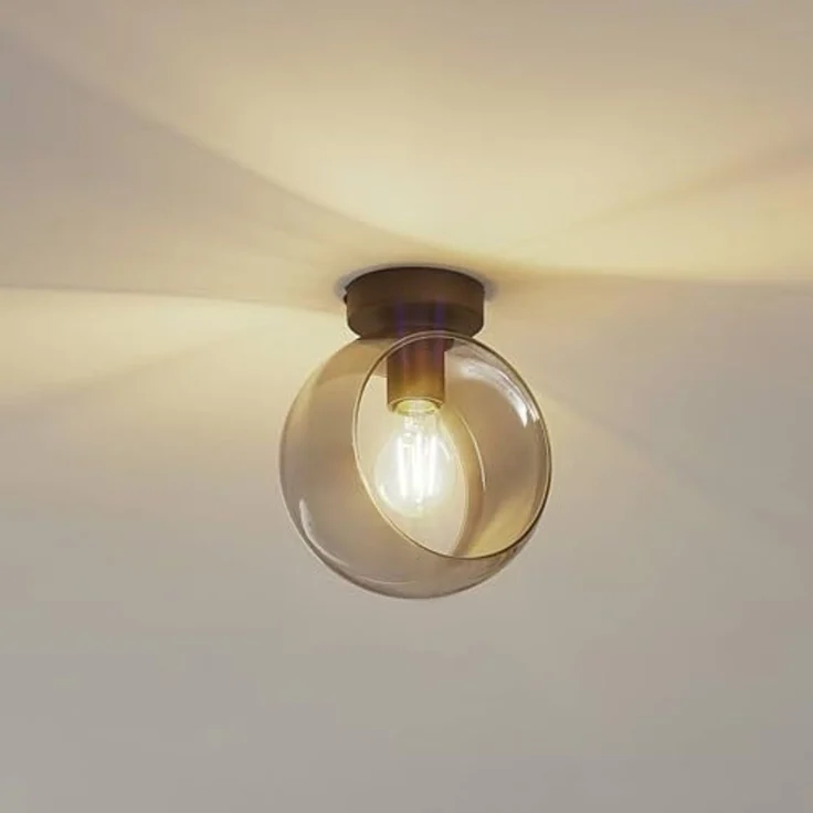 Lindby Deckenleuchten Roton, Glas Schwarz IP20, 1x15 W LED – Bild 2