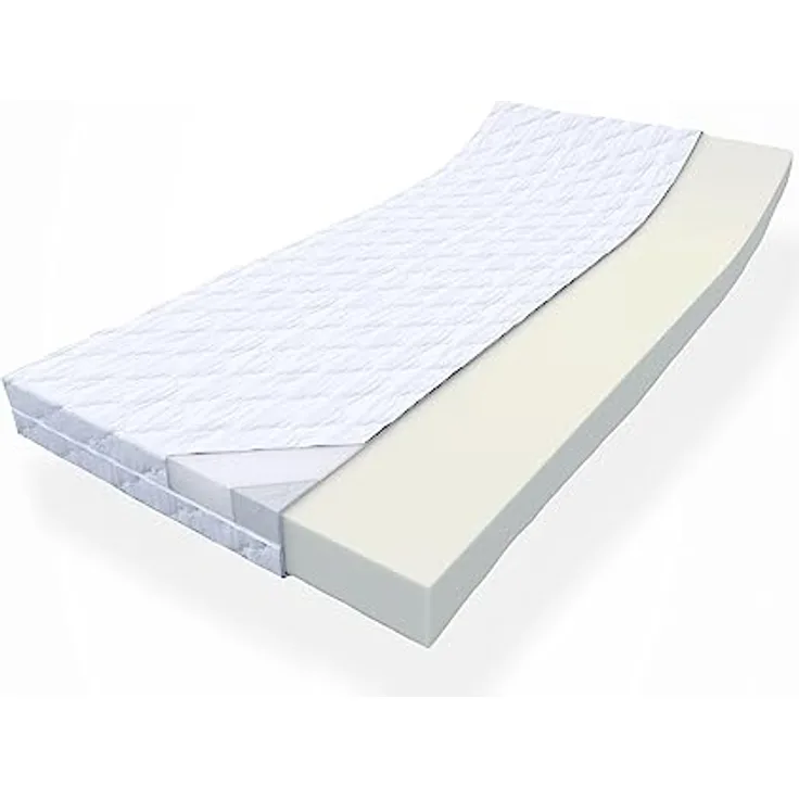 MSS e.K. Kaltschaum-Matratzentopper 80 x 200 cm, 10 cm dicke Matratzenauflage für ergonomischen Schlafkomfort, atmungsaktiver Bezug, waschbar, made in Germany