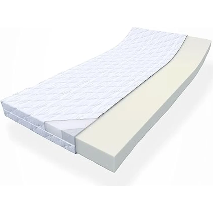 MSS e.K. Kaltschaum-Matratzentopper 80 x 200 cm, 10 cm dicke Matratzenauflage für ergonomischen Schlafkomfort, atmungsaktiver Bezug, waschbar, made in Germany – Bild 1