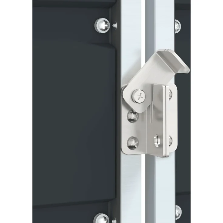 vidaXL Mülltonnenbox für 2 Tonnen Anthrazit 144x81x113 cm Stahl 4006177 – Bild 8