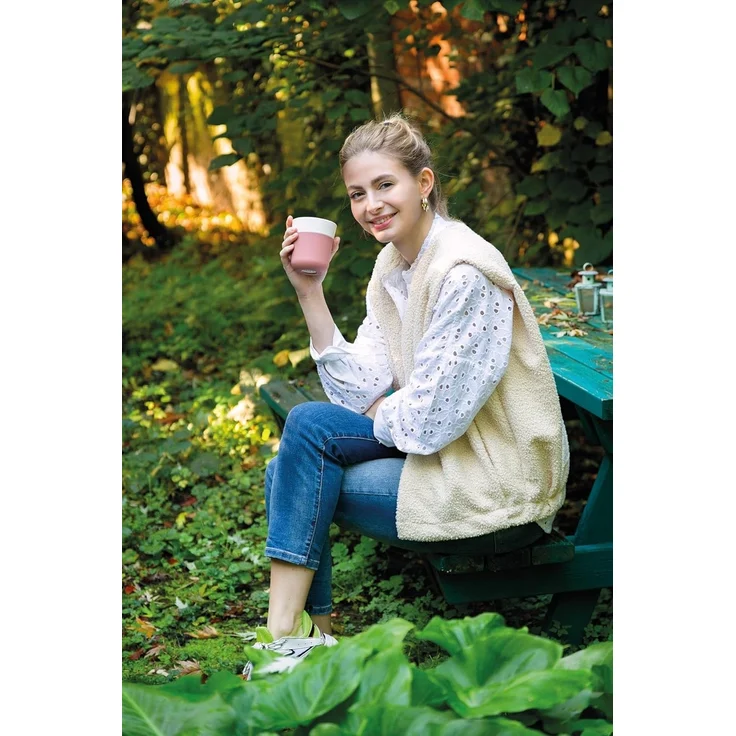 Berghoff 3950136 Reisebecher, Porzellan, 0,25 l, Rosa,Weiß – Bild 9