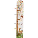 goki 60685 - Messlatte Auf der Lichtung - liebevoll gestaltete Messlatte mit 4 Holzklammern - Skala 0,80-1,45m - Wanddekoration