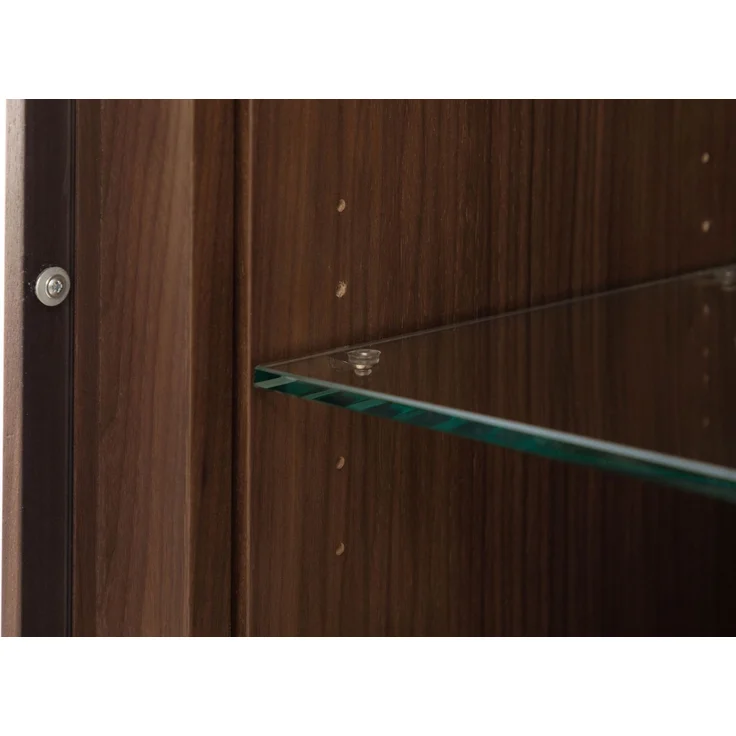 Vitrine Nussbaum-Echtholzfurnier 100x40x200 braun lackiert BUTTERFLY #100 – Bild 5