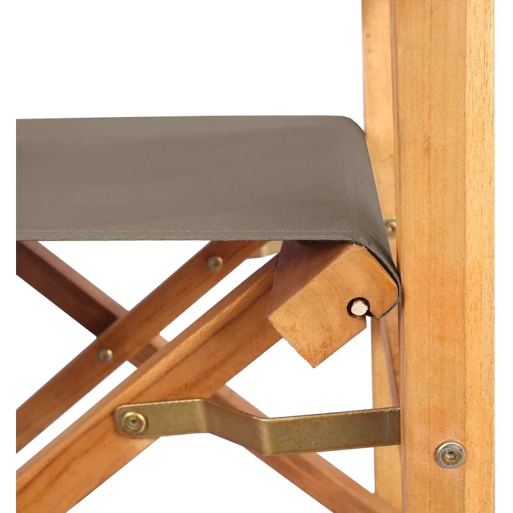 vidaXL Regiestuhl Braun und Taupe Massives Teakholz 42032675 – Bild 6