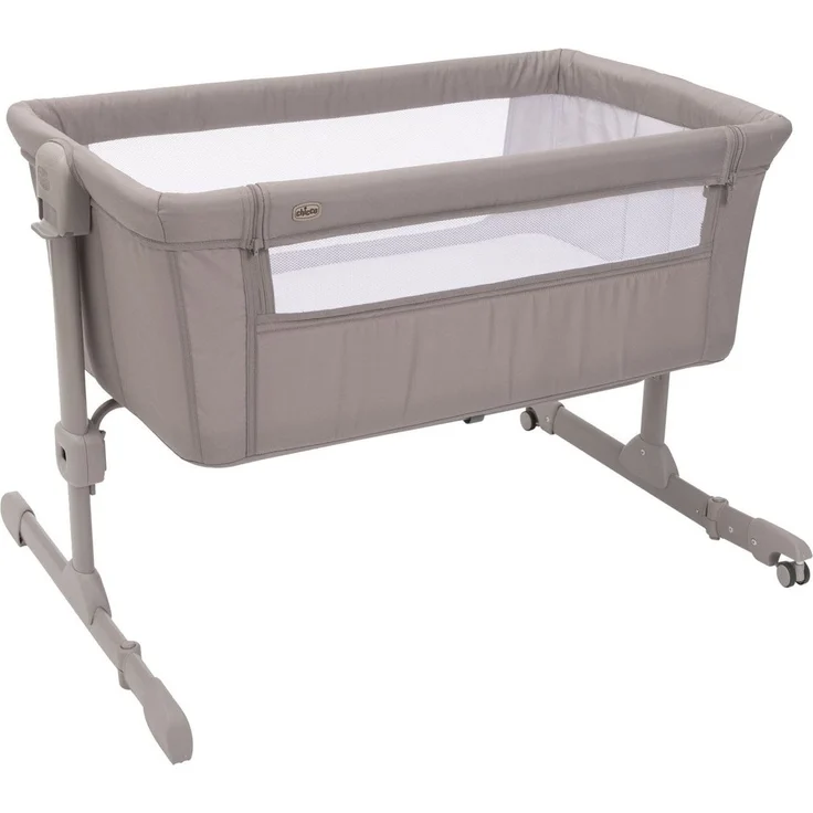 Chicco Next2Me Essential Babybett, Beistellbett, kompatibel mit verschiedenen Betten, höhenverstellbar, gute Luftzirkulation, Matratze und Tasche inklusive, 0-6 Monate, Beige – Bild 1