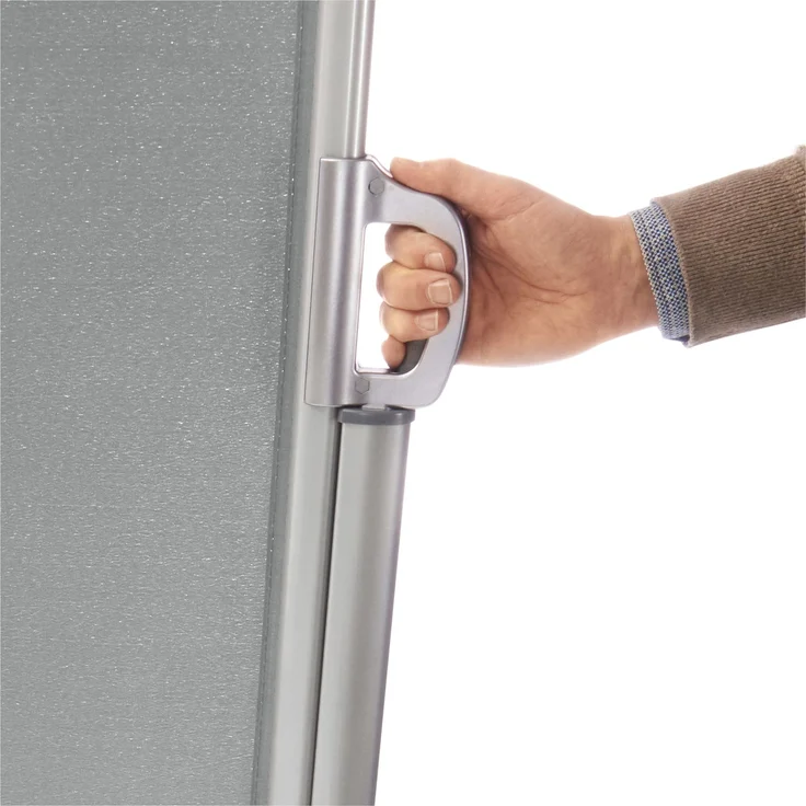 LECO Seitenmarkise ausziehbar, Polyester lichtgrau, Aluminium-Stahlrohr-Mix silbergrau, 1,8x3 m – Bild 4