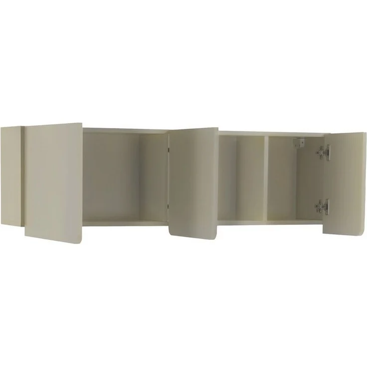 Beautysofa Hängeregal LICO mit 3 Türen, 3 Regalböden, ideal für Jugendzimmer, Schlafzimmer, Wohnzimmer, moderne Farben Sandbeige oder Eukalyptus – Bild 2