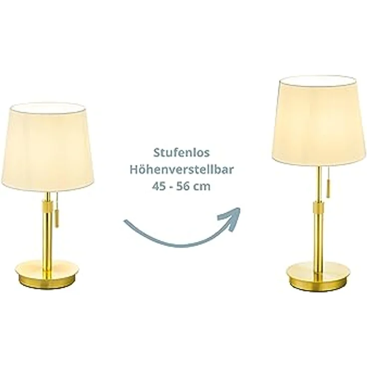 lightling Tischleuchte Liam, ohne Leuchtmittel, mit Zugschalter, höhenverstellbar, IP20 – Bild 3