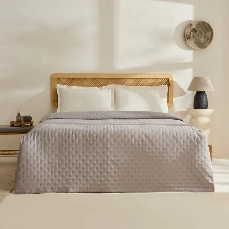 Karaca Home Tagesdecke Breezy Bettüberwurf Grau 230x240 cm – Bild 5