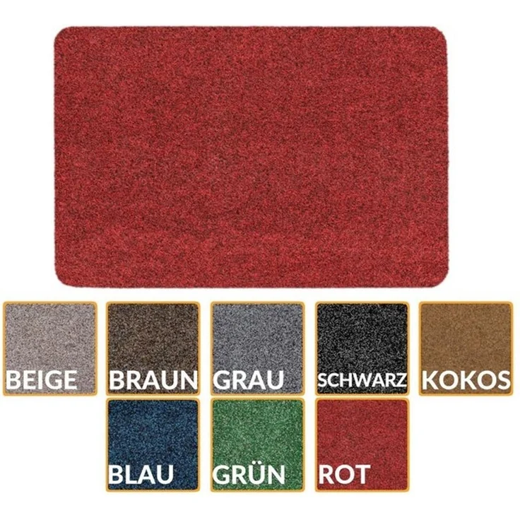 ANRO Fußmatte Türvorleger Schmutzfangmatte POET, eckig, Höhe: 5 mm, Kräuselig Größe 40x60 cm – Bild 4