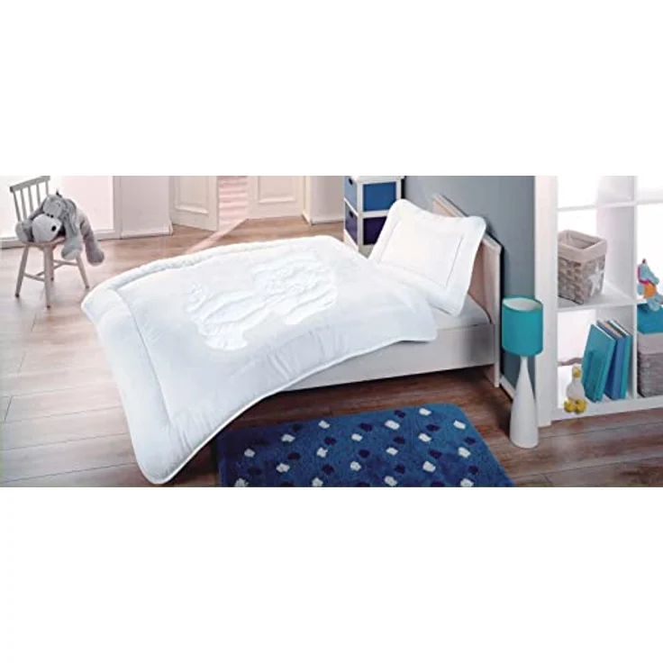 KiGATEX Babybettdecke Sommerdecke für Baby & Kind 100 x 135 + Flachkissen 40 x 60 cm –, Füllung: 100% Polyester Klimafaser, leicht, weich & bei 95°C waschbar – Bild 6