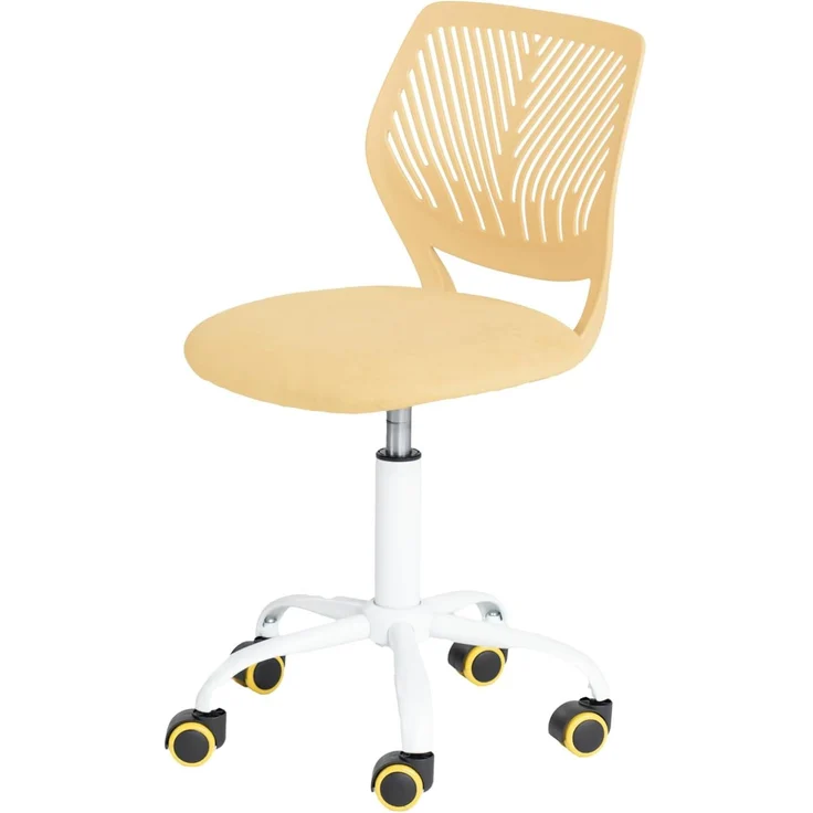 FurnitureR Bunter Schreibtischstuhl, moderner höhenverstellbarer Computerstuhl ohne Armlehnen, ergonomischer Drehstuhl für Kinderzimmer und Home Office – Bild 1
