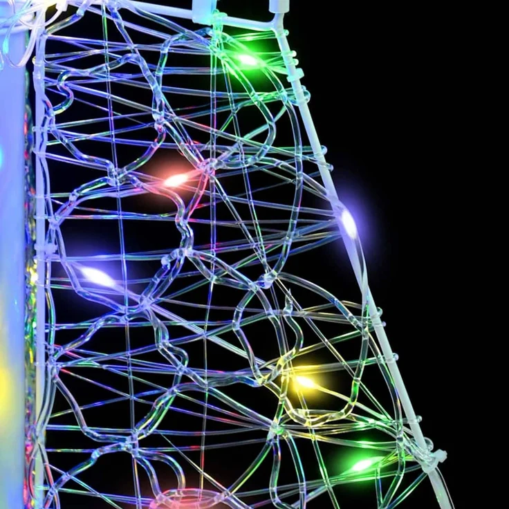 vidaXL Weihnachtsbaum Mehrfarbig 120 cm Acryl 100 LEDs 42019205 – Bild 7