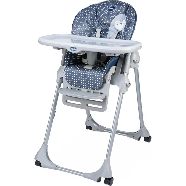 Hochstuhl Polly Easy Penguin 104x82 cm grau/blau