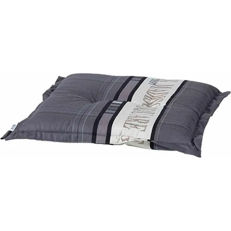 Madison Hockerauflage, 50% Baumwolle / 50% Polyester, grau, 50 x 50 x 8 cm