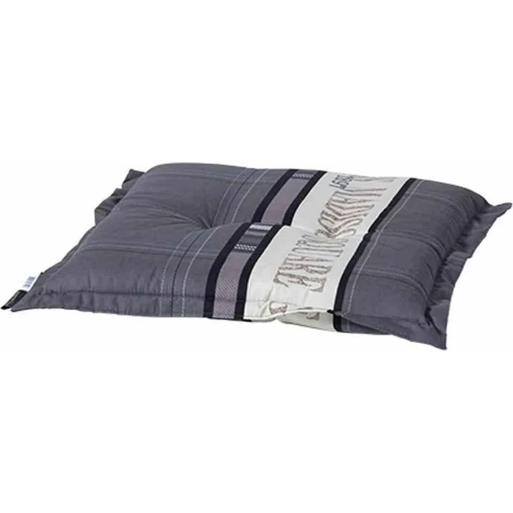 Madison Hockerauflage, 50% Baumwolle / 50% Polyester, grau, 50 x 50 x 8 cm – Bild 1