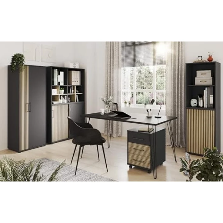 Schildmeyer Schreibtisch Hank, MADE IN GERMANY, Breite 140 cm, Metallfüße – Bild 2