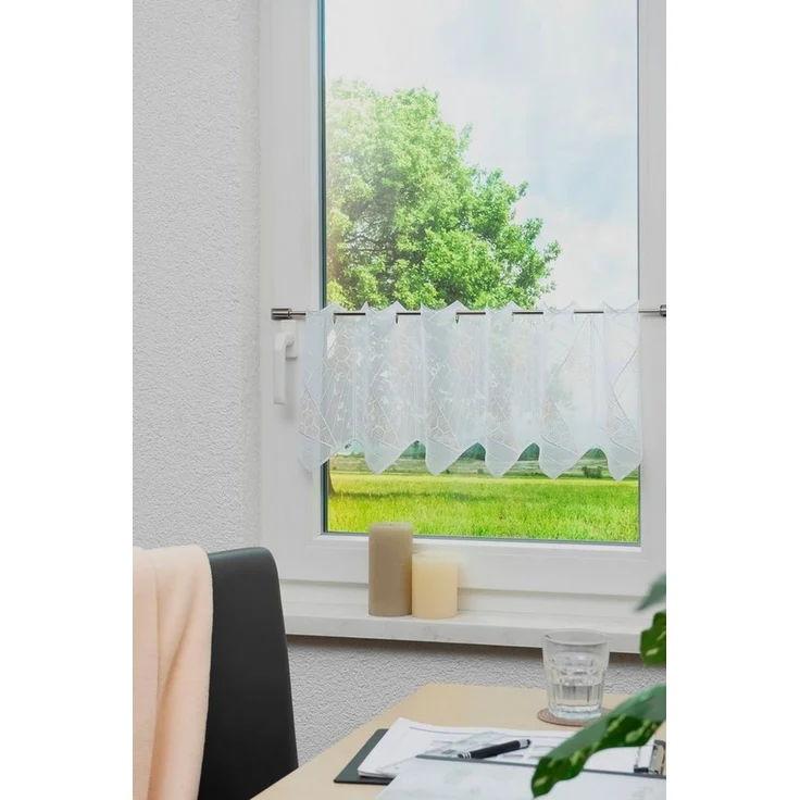 Stickereien Plauen Panneaux Linda (1 St), Stangendurchzug, halbtransparent, Voile – Bild 2
