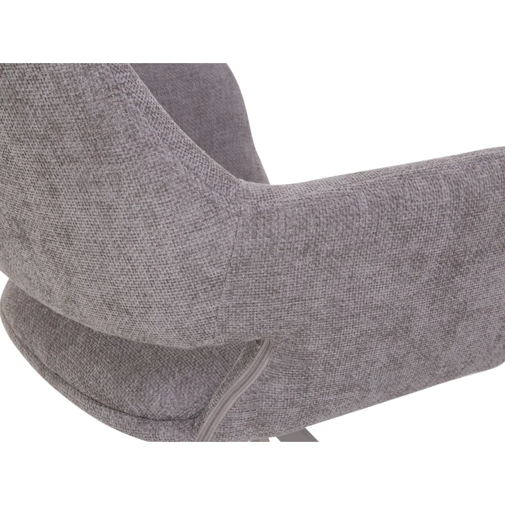 Polsterstuhl SANSIBAR PASQUALE BHT 66x87.50x61.50 cm grau Esszimmerstuhl Freischwinger Schwingstuhl – Bild 4