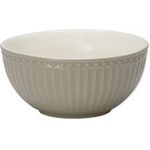 Greengate Müslischale Alice Müslischale warm grey 14 cm, Steinzeug, (Schüsseln & Schalen)