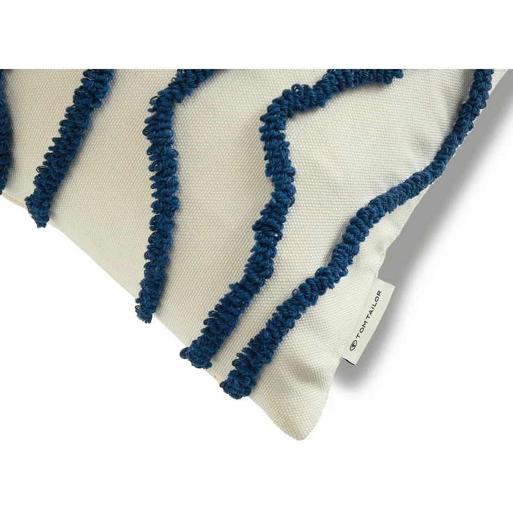 TOM TAILOR HOME Dekokissen Wavy, bestickt, mit hohem Baumwollanteil – Bild 2