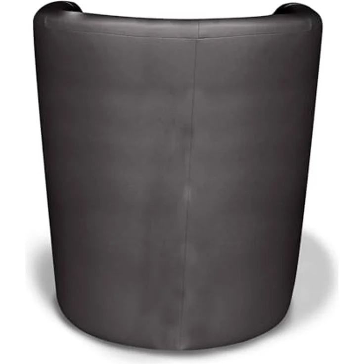 Dmora - Sessel Abrera, Wohnzimmersessel, gepolsterter Sitz, Stuhl mit Armlehnen aus Kunstleder, 64x63h76 cm, Schwarz – Bild 7