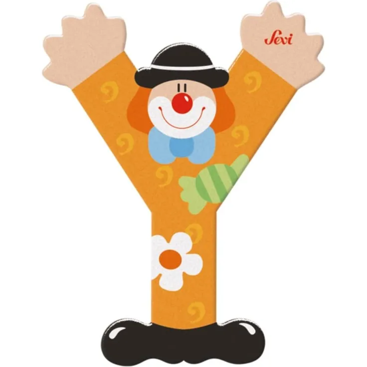Sevi Wooden Letter Y Clown (81761)