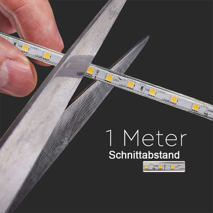 5m Kaltweiss LED Strip Streifen 60x 5050 SMD pro meter - IP65 für innen und Außen – Bild 6