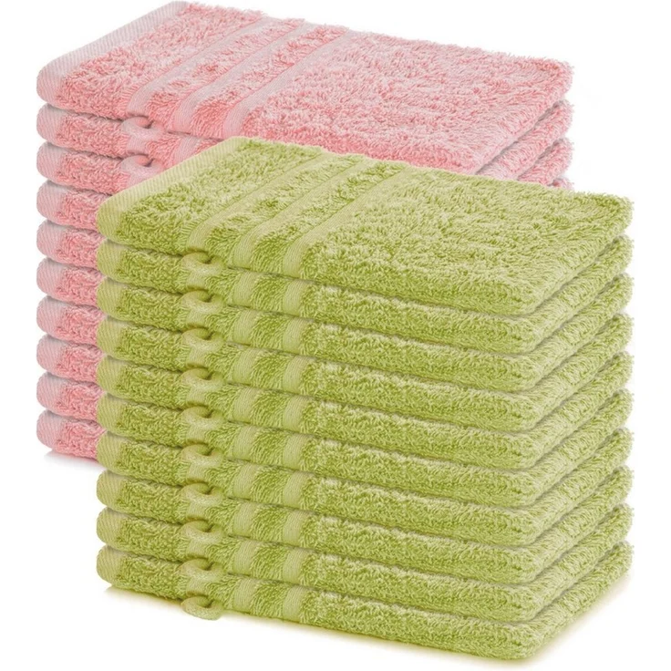 Lavea Waschhandschuh 20er Set Waschhandschuhe, 15 x 21 cm, Elena-Frottierserie, Waschlappen, (20-St), 500 g/m² Frottier, weich & saugstark, pflegeleicht – Bild 1