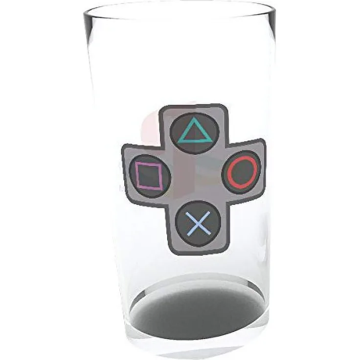 GB Eye Playstation Tasten Pint-Glas, Glas, mehrfarbig
