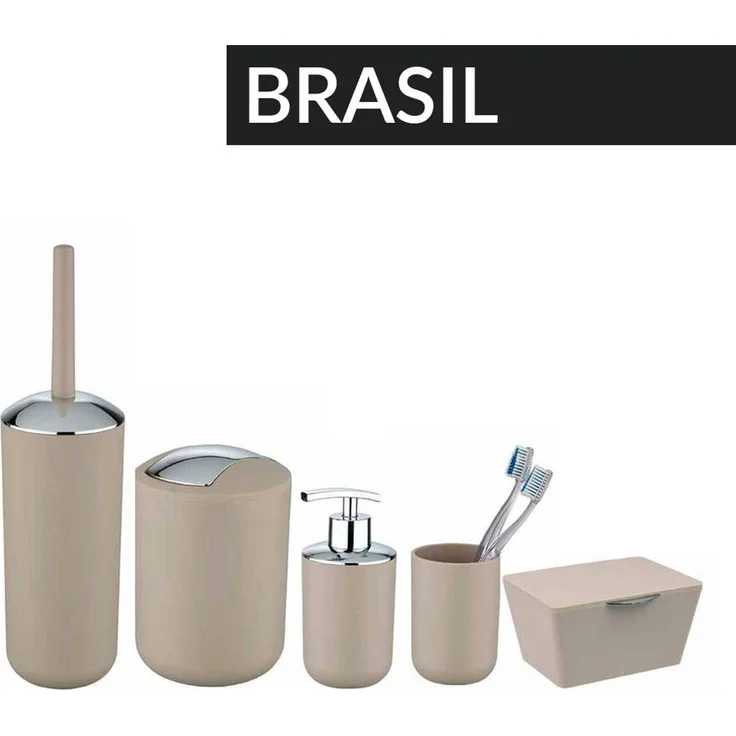 WENKO 'Brasil' Abfallbehälter, Kunststoff, 2 Liter, Grau – Bild 4