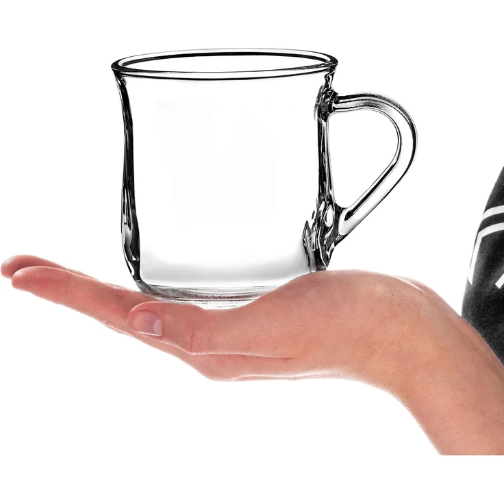 KADAX 4x Kaffee-Tee-Gläser 320 ml Getränkeglas mit Henkel-Set – Bild 8